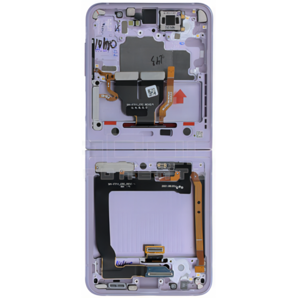 Pantalla Completa Amoled Y Táctil Con Marco (Flexible) Para Samsung Galaxy Z Flip 3 5G / F711B -VIOLETA Original