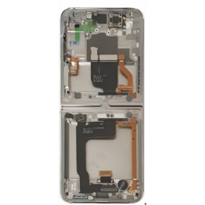 Pantalla Completa Amoled Y Táctil Con Marco (Flexible) Para Samsung Galaxy Z Flip 4 5G / F721B (PLATA) Original