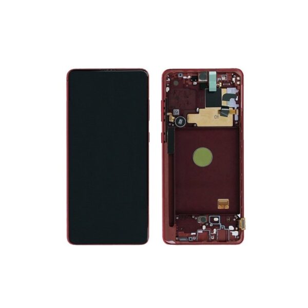 Pantalla Completa Con Marco Original Para SAMSUNG GALAXY NOTE 10 LITE / N770F*ROJO*