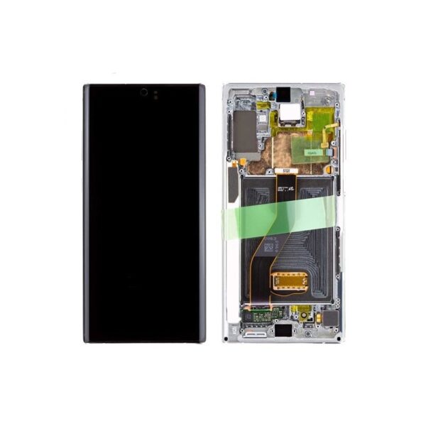 Pantalla Completa Con Marco Original Para SAMSUNG GALAXY NOTE 10 Plus  5G/ N975F *PLATA / BLANCO