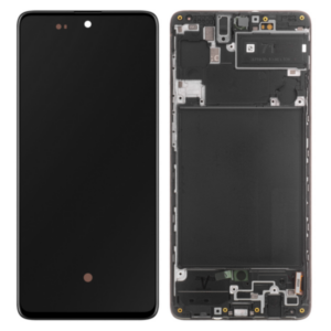 Pantalla Completa Reparada Con Marco Para Samsung Galaxy A71 / A715 (NEGRO)
