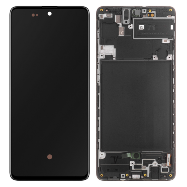Pantalla Completa Original Con Marco Para Samsung Galaxy A71 / A715 (NEGRO)