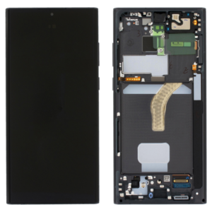 Pantalla Completa Original Con Marco Para Samsung Galaxy S22 Ultra 5G / S908 (NEGRO)
