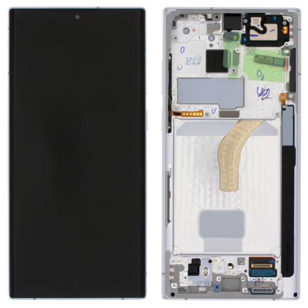 Pantalla Completa Original Con Marco Para Samsung Galaxy S22 Ultra 5G / S908(crema BLANCO)