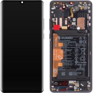 Pantalla Completa Original Con Marco Y Batería Para Huawei P30 Pro NEGRO (Service Pack)-02354NAC