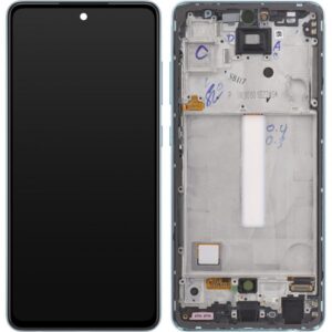 Pantalla Completa Original Con Marco Para Samsung Galaxy A52 4G A525F/A52 5G A526B/A52S (Azul)