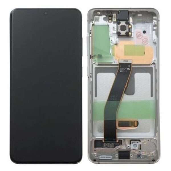 Pantalla Completa Original Con Marco Para Samsung Galaxy S20 G980/G981(BLANCO)