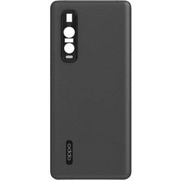 Tapa trasera Original con Marco Y Lente de cámara Para Oppo Find X2 Pro (CPH2025) De Desmontaje (negro)