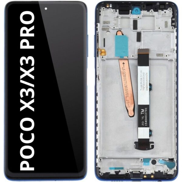 Pantalla Completa Tactil Y LCD Con Marco Para Xiaomi Poco X3 / X3 PRO (AZUL)