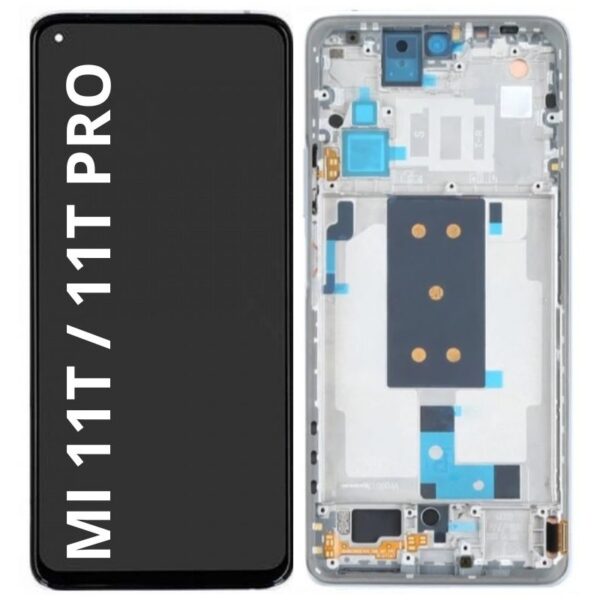 N166 Pantalla Completa Tactil Y LCD Con Marco para Xiaomi MI 11T / MI 11T PRO / POCO F4 GT (PLATA)