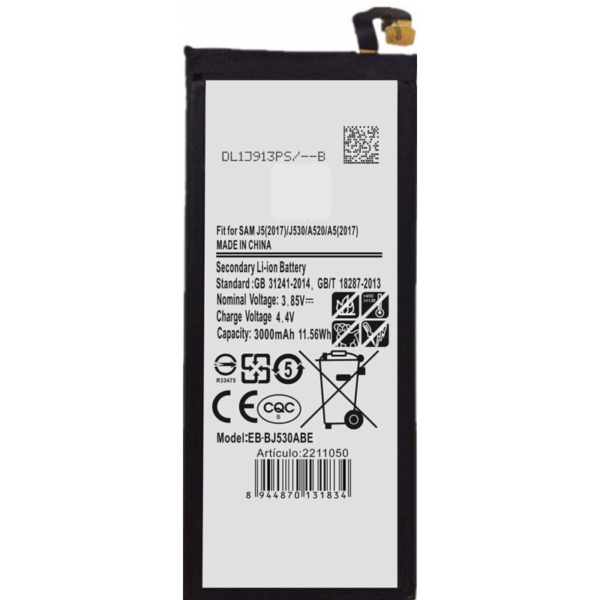 N230 bateria litio EB-BA520ABE para samsung A5 2017 A520F / J530 J5 2017 de 3000mAh