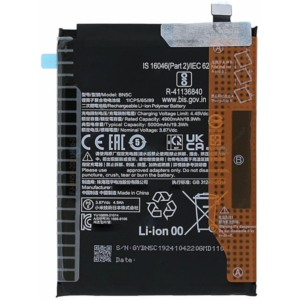 Bateria Litio Original BN5C Para Xiaomi Poco M4 Pro 5G De 4900mAh/18.9Wh