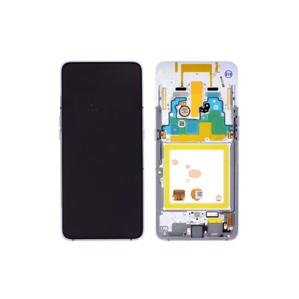 N83 Pantalla Completa Original Con Marco Para Samsung Galaxy A80 2019 4G / A805 (PLATA)