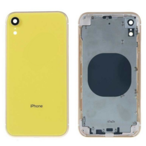 Chasis De Pantalla / Marco Medio / Carcasa Central Con Tapa Trasera para iPhone XR Amarillo (Calidad Premium)