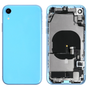 Chasis De Pantalla / Marco Medio / Carcasa Central Con Tapa Trasera para iPhone XR Azul (Calidad Premium)