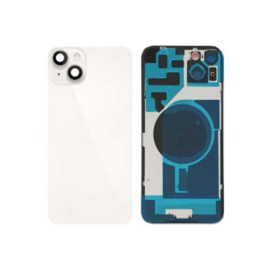 Tapa Trasera Con Lente De Cámara Y Soportes Metálicos Para IPhone 14 Plus Blanco (Calidad Premium)