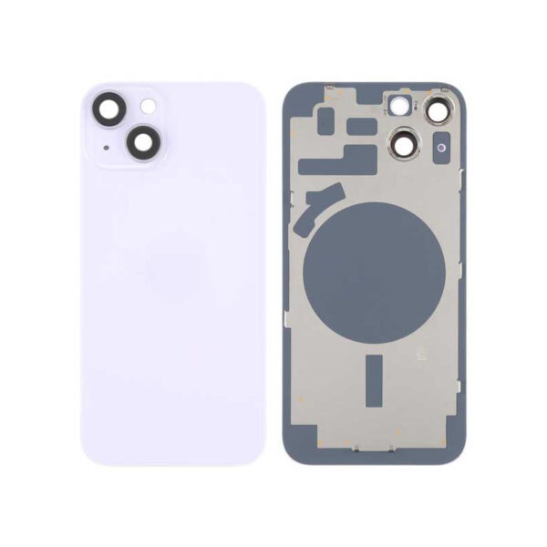 Tapa Trasera con lente (cristal) de cámara para iPhone 14 Morado (Calidad Premium)