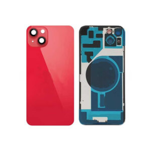 Tapa Trasera con lente (cristal) de cámara para iPhone 14 Rojo (Calidad Premium)