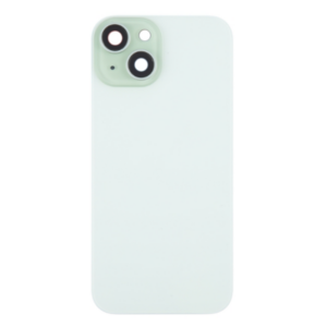 Tapa Trasera Con Lente De Cámara Y Soportes Metálicos Para iPhone 15 Plus Verde  (Calidad Premium)