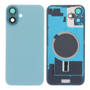 Tapa Trasera Con Soporte Metal Y Lente para iPhone 16 plus Verde (Calidad Premium)