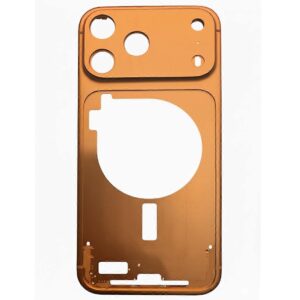 2 Chasis / Marco Intermedio Con Bandeja Sim Y Botones Físicos Para IPHONE 17 Pro Naranja